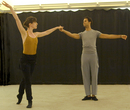 Leigh Shanfein and Pepe Serrano in rehearsal for ARIAS. Leigh Shanfein and Pepe Serrano in rehearsal for ARIAS.